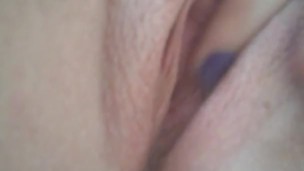 Little slut playing with her juicy pink pussy
