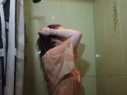 MORNING SHOWER PLAY MAKE ME CUM. WET T-SHIRT AND PERFECT BODY IN SOAP. 2/16