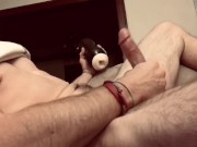 Toy sucks guy off to an intense moaning and thrusting Orgasm  14/16