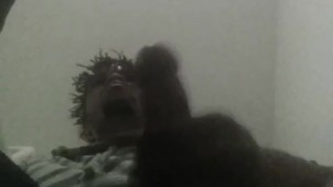 Masturbating to lesbian porn In Hotel Hallway Almost Caught