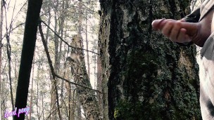 ON THE WAY TO SCHOOL, BOY MASTURBATE IN THE FOREST FOR HIS SUBSCRIBERS