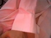 A blond with butt plug and perfect body masturbation
