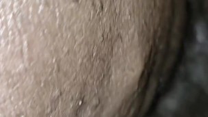 Ebony BBW fucked on her back by BHM unedited cumshot on pussy ASMR 19403