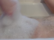 No ducks for playing in the bath while she plays with my dick and foam.