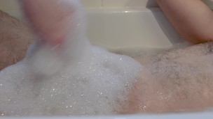 No ducks for playing in the bath while she plays with my dick and foam.