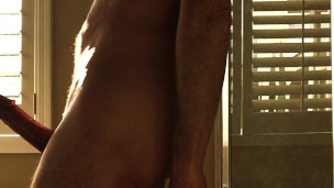 Hot cock shows off stroking and cumming up close and personal...