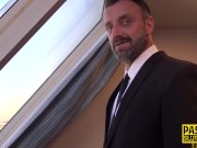 Throated submissive gets fucked and whipped 2/16