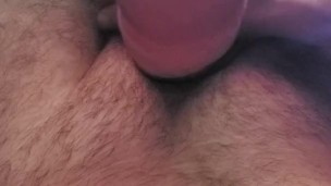 Quick top view session. Leaking cum as lube and epic cum shot.