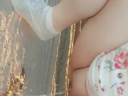 Pissing while out fishing 