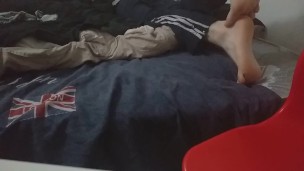 My chilled bare feet with toe cracking at the end