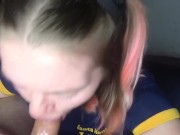 Surprise! Facial with cute teen POV