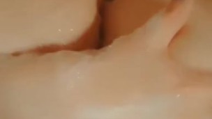 Touching myself in the bubble bath