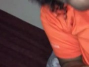 Freaky ebony bbw housekeeper surprises bbc guest with sloppy head 16/16