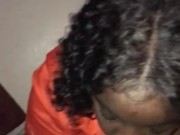 Freaky ebony bbw housekeeper surprises bbc guest with sloppy head 3/16