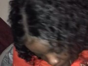 Freaky ebony bbw housekeeper surprises bbc guest with sloppy head 5/16