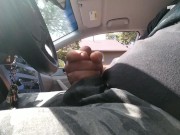 Cumshot while driving