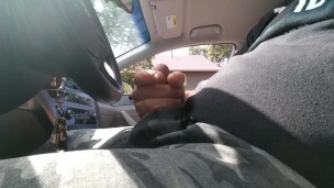 Cumshot while driving