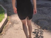 Sexy Deep Blowjob on Staircase - Public Sex 1/16