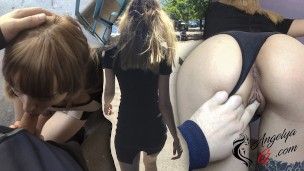 Sexy Profundo Boquete Na Escada - Sexo Em Público
