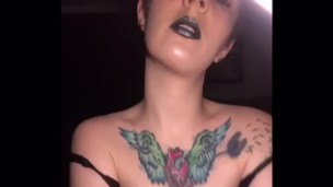 Goth babe dances for you 