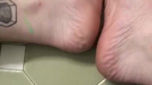 Dirty filthy feet need to be licked and sucked clean 