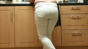 Alice - Totally pissing myself on purpose in the kitchen because I felt like it! :P