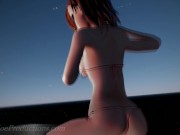 MMD R18 4k bikini and stockings Misaka - Lean On 1021 6/16