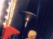 Lady in red dancing 