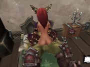 3d monster porno. Sex with a huge orc! Brought the girl to exhaustion! 13/16