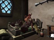 3d monster porno. Sex with a huge orc! Brought the girl to exhaustion! 15/16