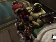 3d monster porno. Sex with a huge orc! Brought the girl to exhaustion! 6/16