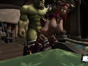 3d monster porno. Sex with a huge orc! Brought the girl to exhaustion! 7/16