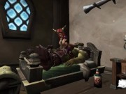 3d monster porno. Sex with a huge orc! Brought the girl to exhaustion! 9/16