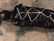 bondage sack, breath play and vibrator edging 12/16