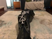 bondage sack, breath play and vibrator edging 7/16