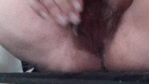 Getting my bathroom floor wet while masturbating 