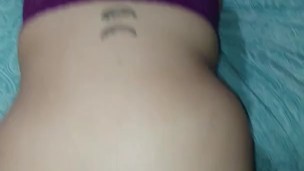 Cums in mouth after fucking amateur Latina hard 