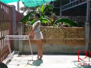 Ballerina rehearsing without panties. Women love men look at their cunts. 1/16