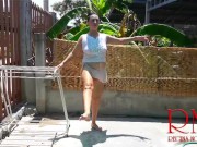 Ballerina rehearsing without panties. Women love men look at their cunts. 6/16