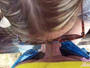 Babe Blowjob and Doggy Sex Outdoor after Masturbation in the Car 7/16