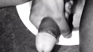 Stroking my Jamaican dick in a old abandoned bathroom 