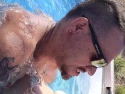 Fucking BBW in the pool outside 14/16