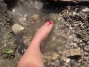 My sore feet were dying to get wet 