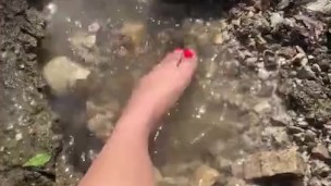 My sore feet were dying to get wet 
