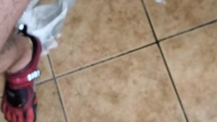 Long desperate public bathroom piss ftm caught