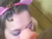 Good piggy eating cum and sucking bbc 11/16