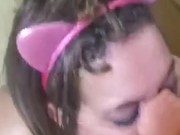 Good piggy eating cum and sucking bbc 13/16