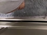 HE WAS CUMMING ON MY FEET!!!