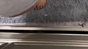 HE WAS CUMMING ON MY FEET!!!