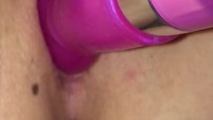 MILF masturbates with help using G-Spot Vibe & Magic Wand until she orgasms